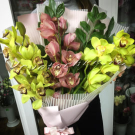 доставка цветов Москва, цветы Москва, купить цветы в Москве, цветы недорого Москва, заказать цветы Москва, цветы, Москва, доставка, букет, орхидея, букет орхидей, зеленая орхидея, розовая орхидея